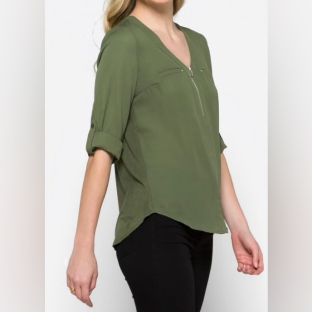 Olive Green Women's Top